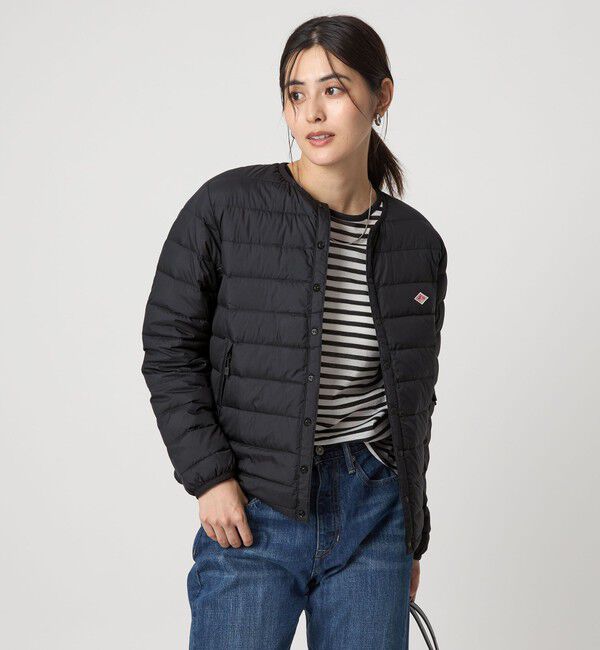 【インナーダウン収納袋付き】BEAUTY&YOUTH UNITED ARROWS BEAUTY&YOUTHインナーダウン ノーカラージャケット ネイビーL収納袋