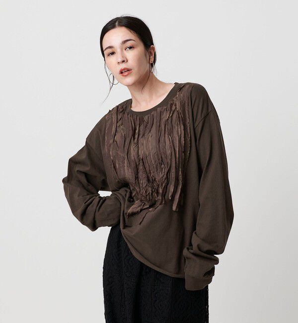 BEAUTY&YOUTH UNITED ARROWS「＜dahl&rsquo;ia＞リメイク ロングスリーブ カットソー」|Tシャツ・カットソー|DK.BROWN