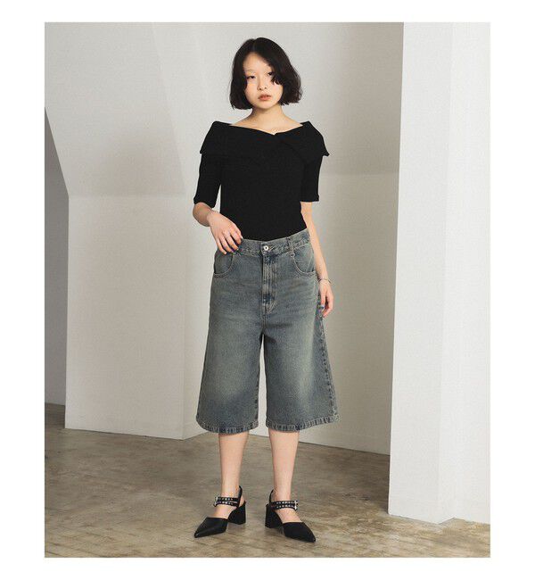 Ray BEAMS 「ビッグカラー オフショルダー Tシャツ」|Tシャツ・カットソー|