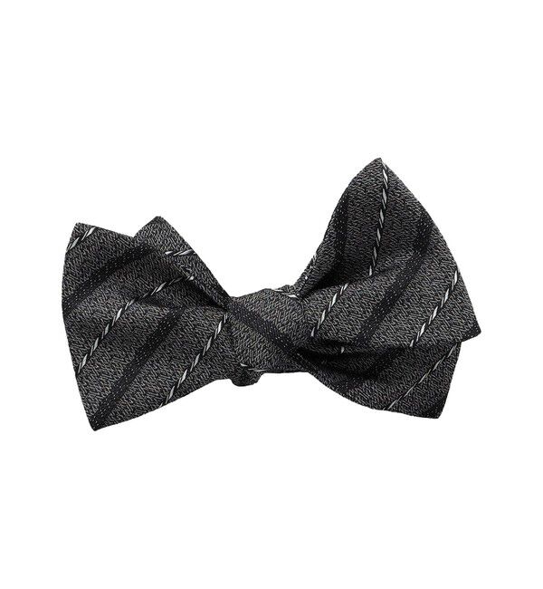 SHIPS「Puccini: フォーマル ワイドストライプ 蝶ネクタイ」|ネクタイ・蝶ネクタイ|チャコールグレー