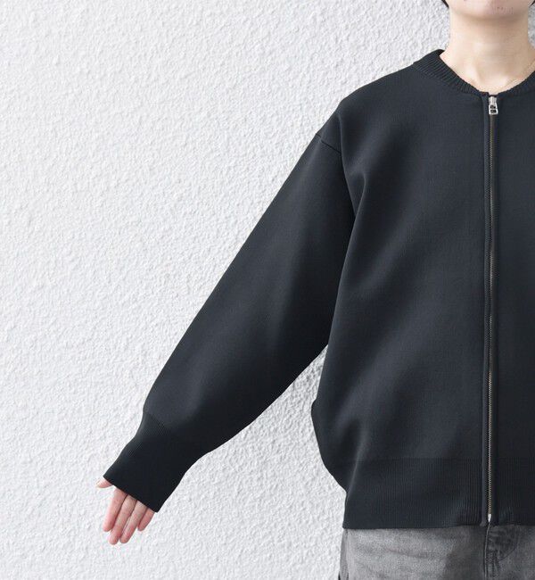 SHIPS any「《追加予約》【WEB限定】SHIPS any:〈洗濯機可能〉ジップアップ ニット ブルゾン カーディガン」|カーディガン|