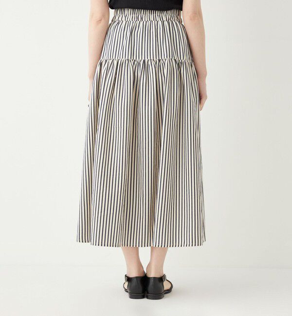 SHIPS Colors 「SHIPS Colors:〈洗濯機可能〉ストライプ ギャザー スカート◇」|フレア|