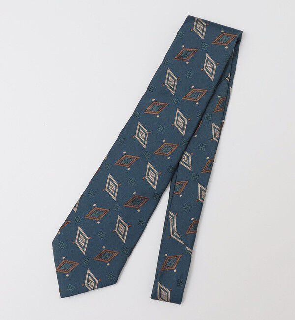 SHIPS「Puccini: シルク スクエア シャドウ 小紋 ネクタイ」|ネクタイ・蝶ネクタイ|コバルトブルー