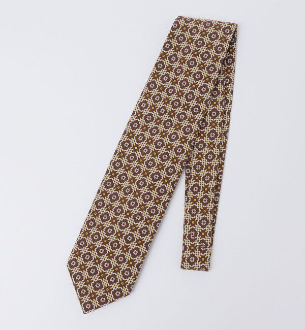 SHIPS「Salvatore Piccolo: コットン ブロイダリー ネクタイ」|ネクタイ・蝶ネクタイ|ブラウン