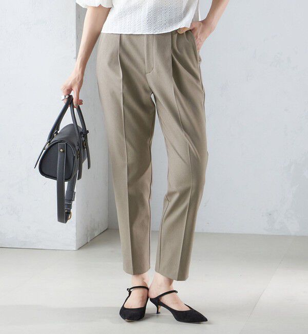 SHIPS for women「〈手洗い可能〉ツイル ストレッチ パンツ（セットアップ対応）」|スラックス|