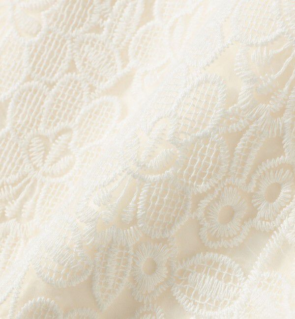 SHIPS any「SHIPS any:〈手洗い可能〉フラワーレース エンブロイダリー Iライン スカート」|スカート|