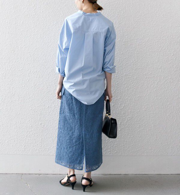 SHIPS any「SHIPS any:〈手洗い可能〉フラワーレース エンブロイダリー Iライン スカート」|スカート|