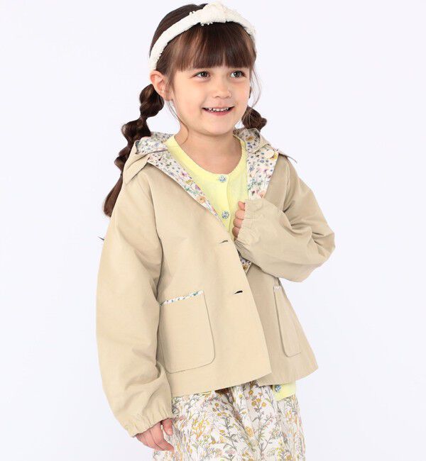 SHIPS KIDS「SHIPS KIDS:100～130cm / リバティ リバーシブル コート」|その他|ベージュ