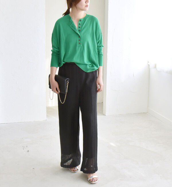 quaranciel「quaranciel:〈手洗い可能〉ラッセル レース イージー ワイド パンツ」|その他|