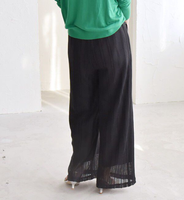 quaranciel「quaranciel:〈手洗い可能〉ラッセル レース イージー ワイド パンツ」|その他|