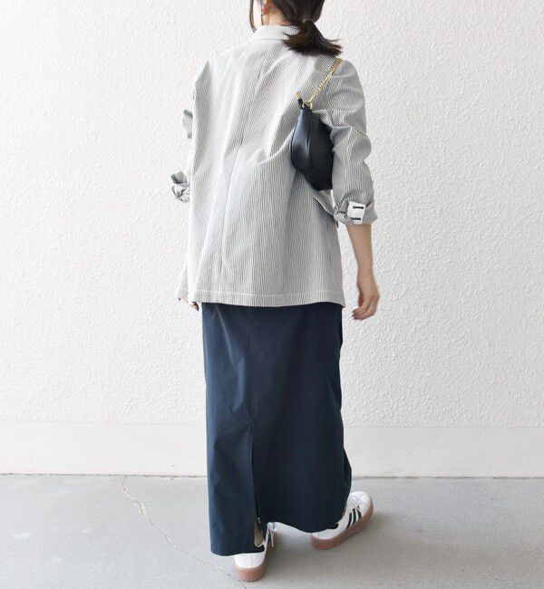 SHIPS any「SHIPS any:〈手洗い可能〉コードレーン ストライプ オーバー テーラード ジャケット」|テーラードジャケット|