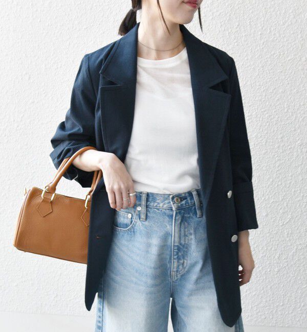 SHIPS any「SHIPS any:〈手洗い可能〉コードレーン ストライプ オーバー テーラード ジャケット」|テーラードジャケット|