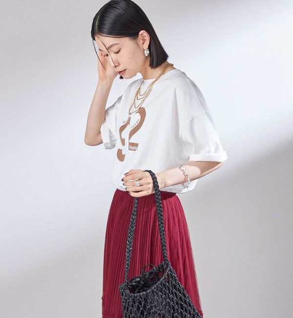 SHIPS for women「【SHIPS別注】81BRANCA:ロゴ 5分袖 TEE」|Tシャツ・カットソー|