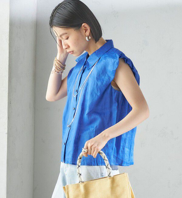 SHIPS for women「〈手洗い可能〉ラミー 4 ギャザー スリーブ ブラウス」|シャツ・ブラウス|