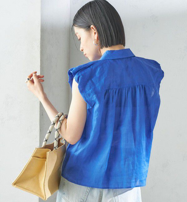 SHIPS for women「〈手洗い可能〉ラミー 4 ギャザー スリーブ ブラウス」|シャツ・ブラウス|