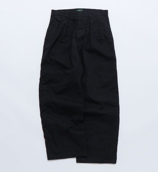 SHIPS「TAKE&SONS: CHINO 2PLEATS TROUSERS」|チノ|ブラック