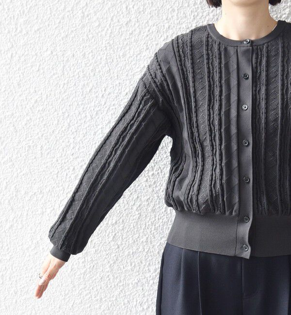 SHIPS for women「《予約》【WEB限定】〈手洗い可能〉レース 編み 2WAY カーディガン」|カーディガン|