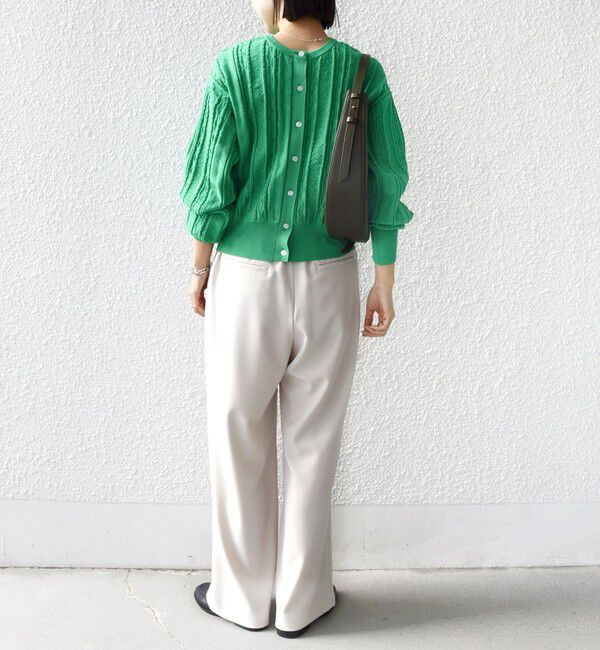 SHIPS for women「《予約》【WEB限定】〈手洗い可能〉レース 編み 2WAY カーディガン」|カーディガン|