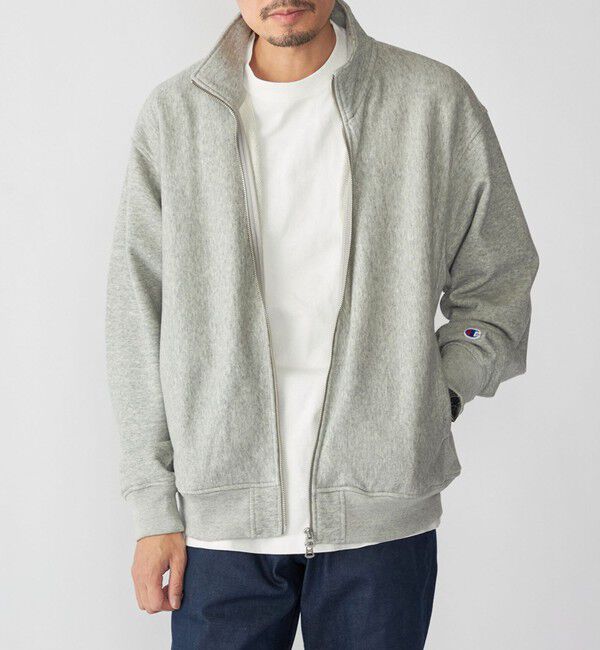 SHIPS「【SHIPS別注】Champion: リバースウィーブ スウェット スタンド ジップ カーディガン」|スウェット・ジャージ|グレー