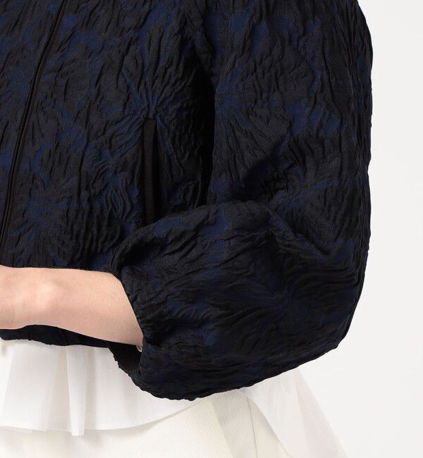 TOMORROWLAND collection「クロッケフラワー ジップアップブルゾン」|ブルゾン・スタジャン|