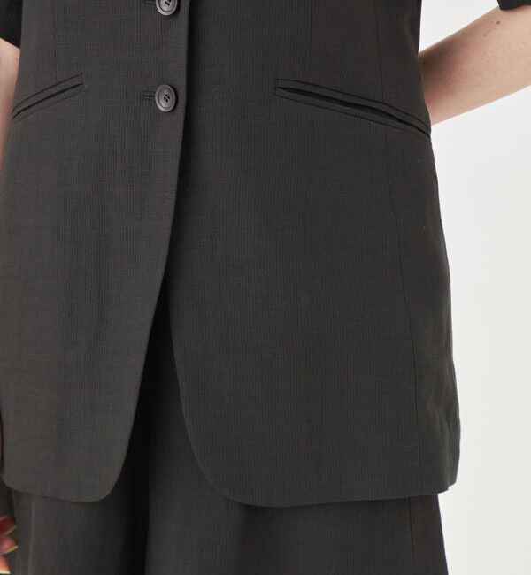 Ballsey「コードレーン ハーフスリーブジャケット」|ノーカラージャケット|