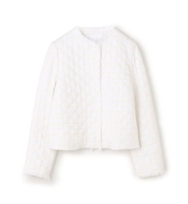 Ballsey「Bella シングルクルージャケット」|ノーカラージャケット|11 ホワイト