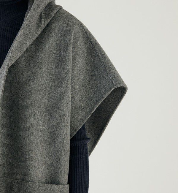 GALERIE VIE「ダブルフェイス フーデットロングジレ」|ダウンベスト・ベスト|