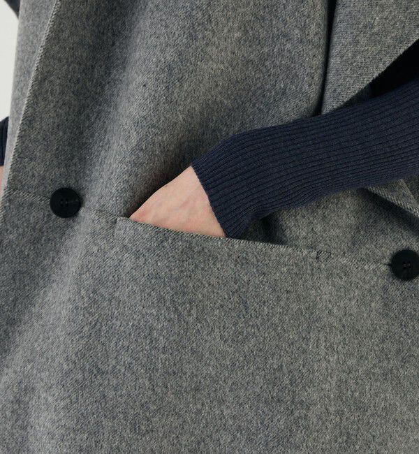 GALERIE VIE「ダブルフェイス フーデットロングジレ」|ダウンベスト・ベスト|