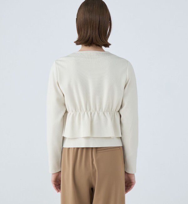 Ballsey「ミラノリブ ペプラムカーディガン」|カーディガン|