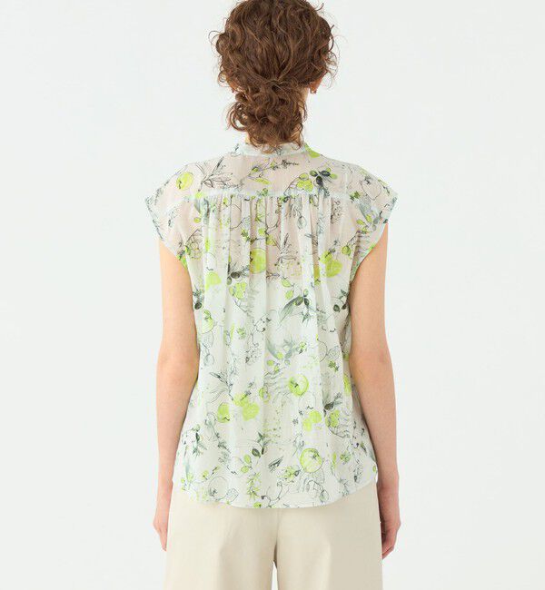 TOMORROWLAND collection「アップルフラワープリント ショルダーギャザーブラウス」|シャツ・ブラウス|