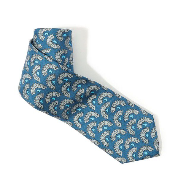 TOMORROWLAND GOODS「LE LYS シルクプリントネクタイ」|ネクタイ・蝶ネクタイ|66 ブルー系