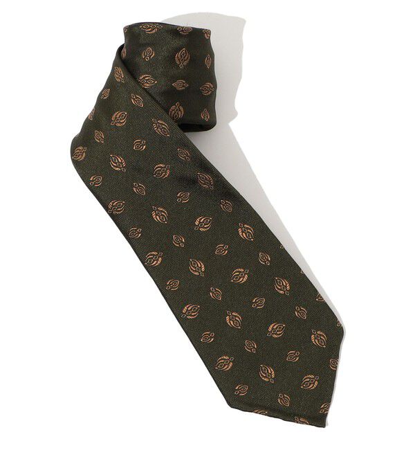 TOMORROWLAND GOODS「TOMORROWLAND MADE IN ITALY シルクジャガード 小紋柄ネクタイ」|ネクタイ・蝶ネクタイ|54 カーキ系