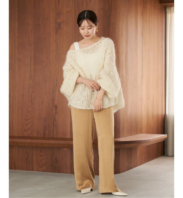 2025 新品未使用　plage ジャンボタムプルオーバー 追加》HAND KNIT ジャンボタム プルオーバー2（ニット／セーター