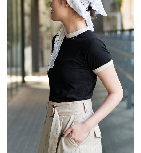 IENA LA BOUCLE「fifi original collection tirm シアーTシャツ」|Tシャツ・カットソー|