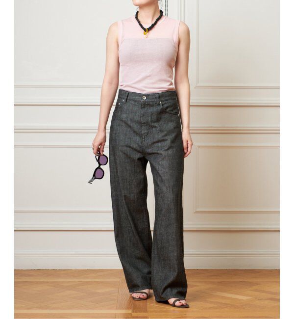 IENA LA BOUCLE「《追加》IENA LA BOUCLE 水撚りガスフライスノースリーブ」|Tシャツ・カットソー|