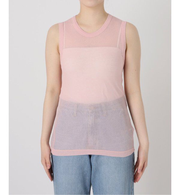 IENA LA BOUCLE「《追加》IENA LA BOUCLE 水撚りガスフライスノースリーブ」|Tシャツ・カットソー|