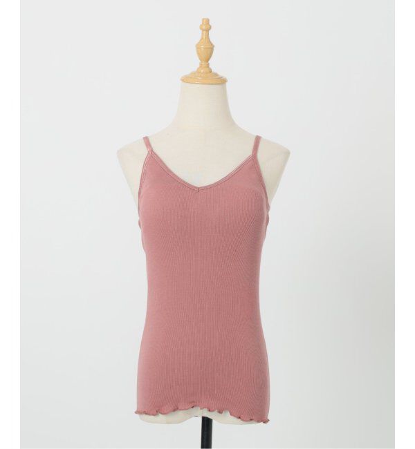 SLOBE IENA「PALM/パーム SIMPLE RIB CAMISOLE PLM23SS06」|インナー|ピンク