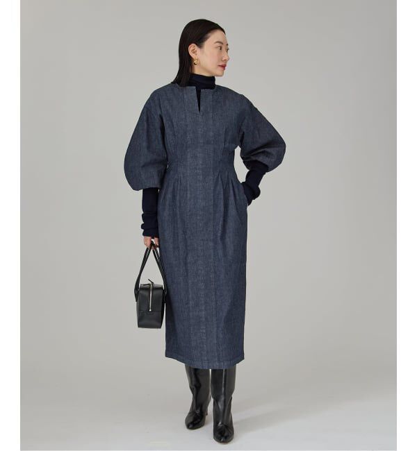 VERMEIL par iena「ストレッチデニムウエストシェイプワンピース」|ワンピース|