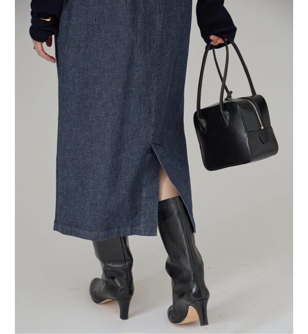 VERMEIL par iena「ストレッチデニムウエストシェイプワンピース」|ワンピース|