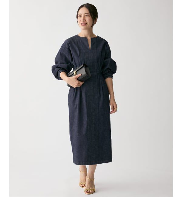 VERMEIL par iena「ストレッチデニムウエストシェイプワンピース」|ワンピース|