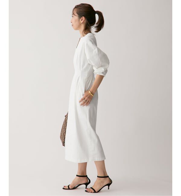VERMEIL par iena「ストレッチデニムウエストシェイプワンピース」|ワンピース|