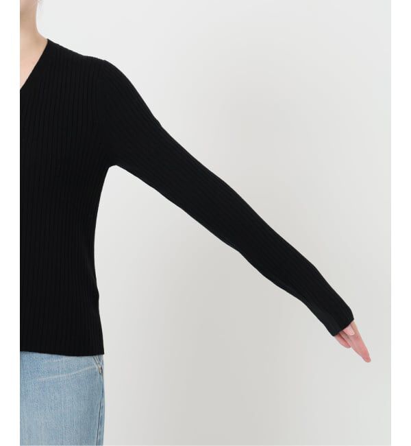 IENA「《追加》イタリア ヤーン RIB Vネックカーディガン」|カーディガン|