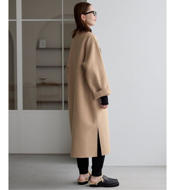 WEB限定/追加2》souple woolダブルフェイスチェスターコート（SLOBE