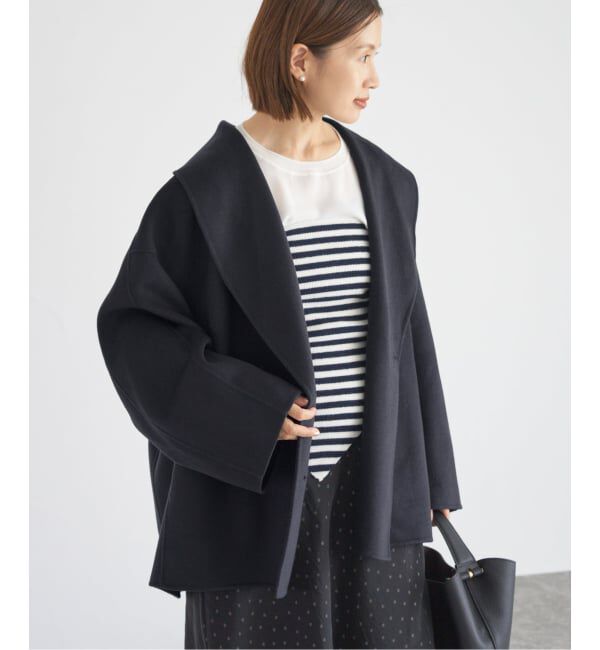 追加2》Super160 ショールカラーハーフコート（IENA）｜ルミネの