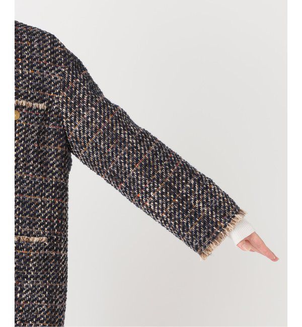 journal standard L'essage「《SP》GIOLICAツイードBIGジャケット」|ノーカラージャケット|