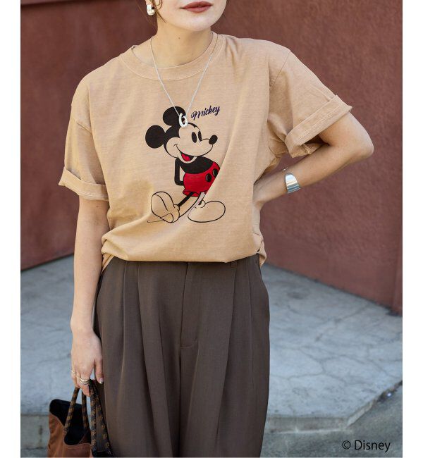 JOURNAL STANDARD「《WEB・一部店舗限定》ピグメントMICKEY /  Tシャツ」|Tシャツ・カットソー|