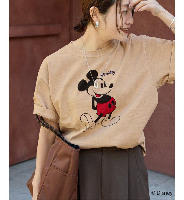 JOURNAL STANDARD「《WEB・一部店舗限定》ピグメントMICKEY /  Tシャツ」|Tシャツ・カットソー|