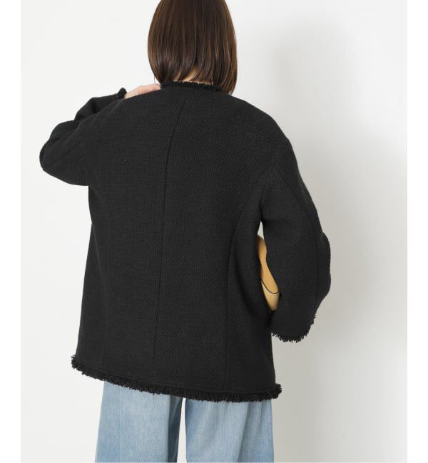 journal standard L'essage「GIOLICAツイードBIGジャケット」|ノーカラージャケット|