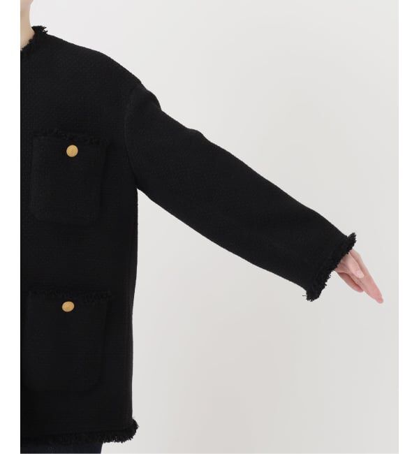 journal standard L'essage「GIOLICAツイードBIGジャケット」|ノーカラージャケット|