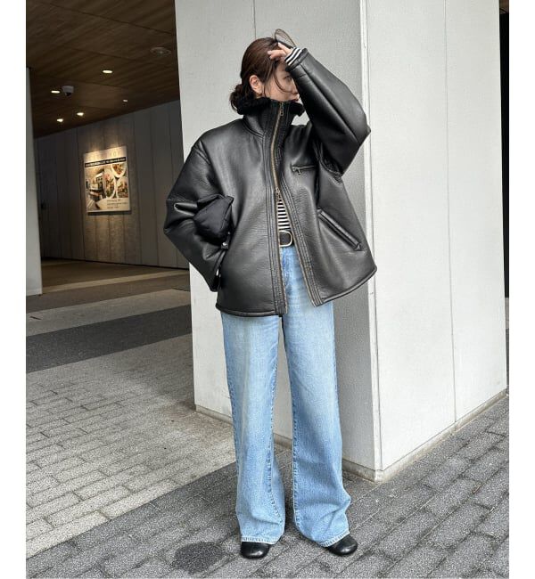 WEB限定追加》フェイクレザーボアブルゾン（JOURNAL STANDARD